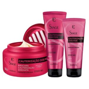 Kit Eudora Siage Cauterização Dos Fios Shampoo Condicionador Máscara