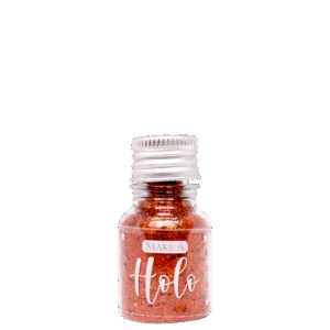 Glitter Flocado Laranja Holográfico Garrafinha 10,0g