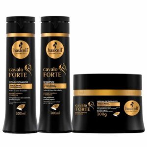 Kit Haskell Cavalo Forte Shampoo Condicionador Máscara
