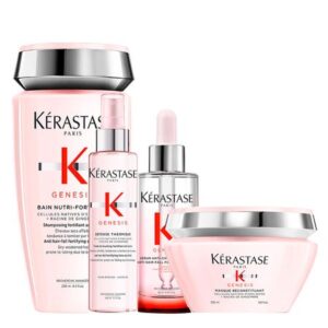 Kit Kerastase Genesis Shampoo Máscara Serum Protetor Termico