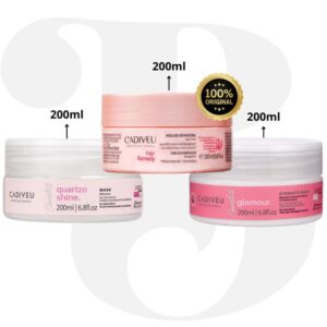 Kit Cadiveu Cronograma Capilar Máscaras Home 3 Produtos