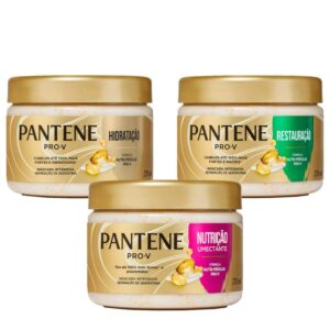 Kit de Tratamento 3 Máscaras Pantene Pro V Hidratação Nutrição Restauração 270ml