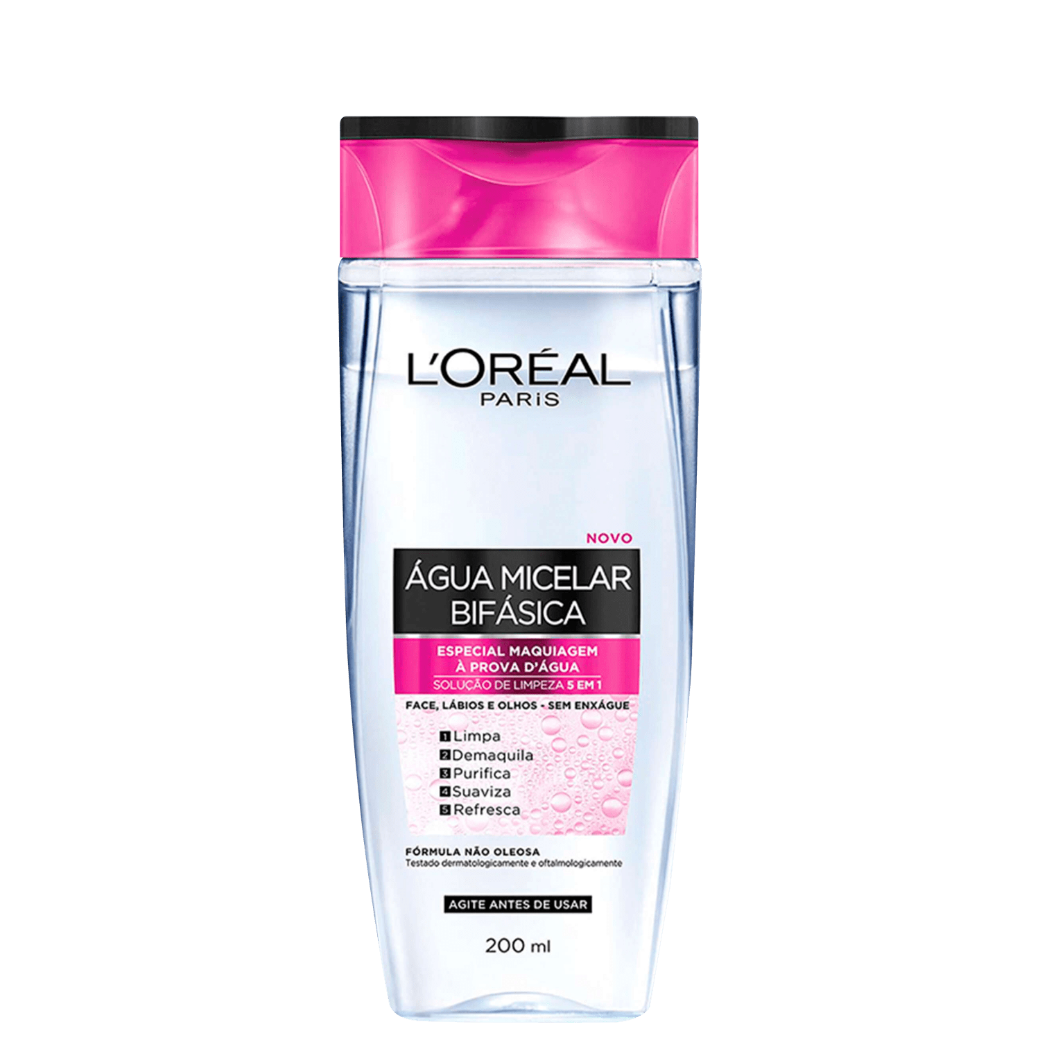 Água Micelar Bifásica L’Oréal Paris Dermo Expertise Solução de Limpeza 5 em 1 200ml