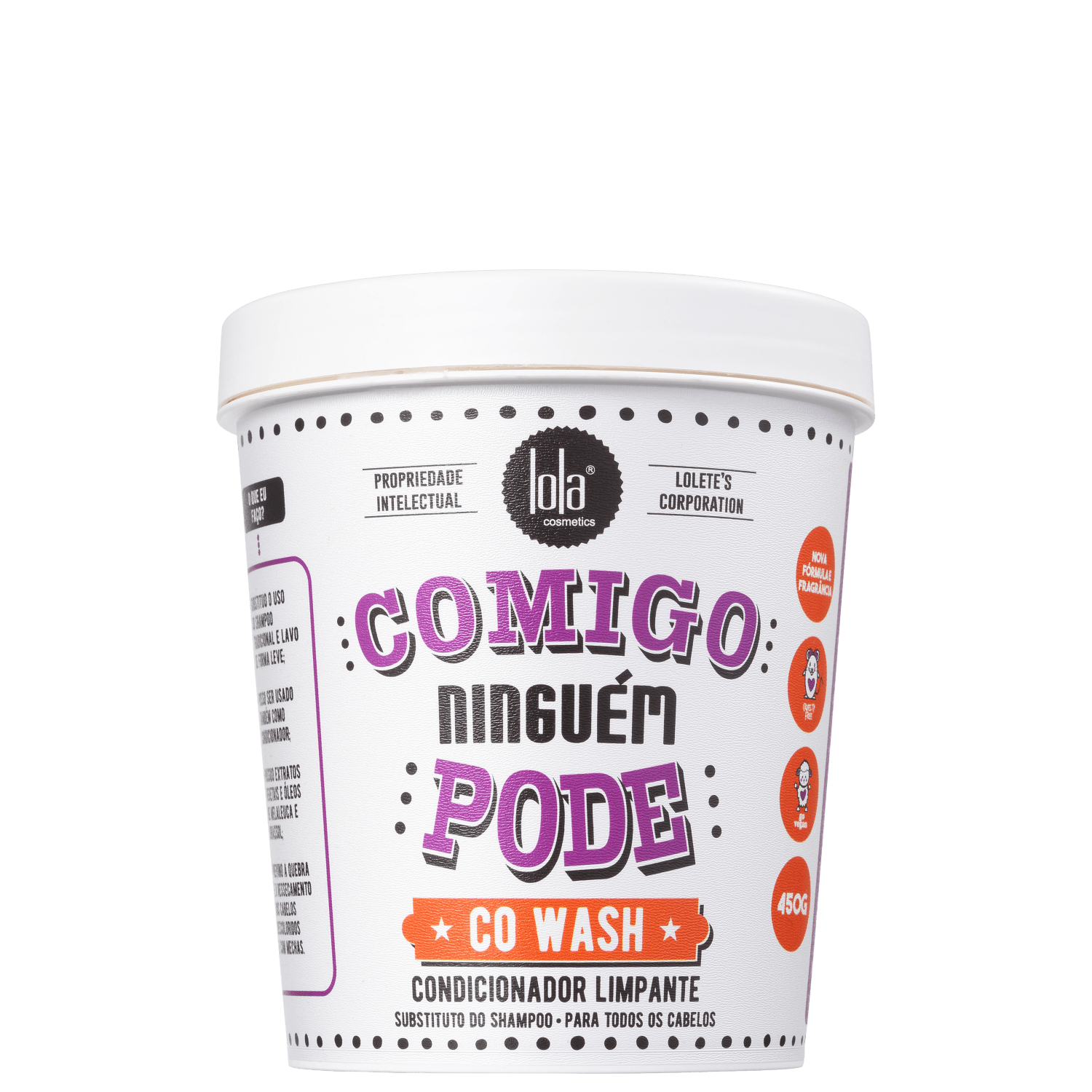 Condicionador Cowash Lola Cosmetics Comigo Ninguém Pode 450g