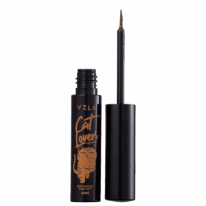 Delineador Líquido Vizzela Cosméticos Cat Lovers Marrom 4ml