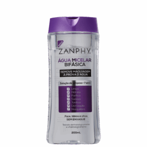 Água Demaquilante Bifásica Zanphy Micelar 200ml