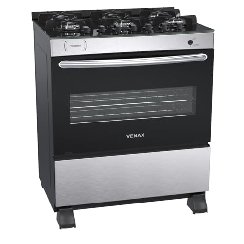 FOGAO A GAS PICASSO VITREO 6 Q INOX GÁS GLP