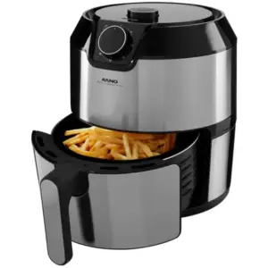 Air Fryer Arno Airfry Super Preta Inox Timer 4L BFRY