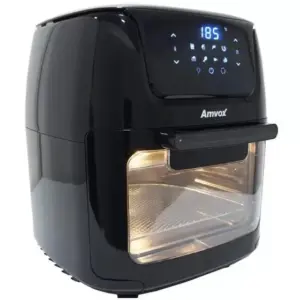 Air Fryer Amvox Fritadeira Elétrica Sem Óleo Forno 1700W Painel Digital Preta Oven 12L ARF 1222