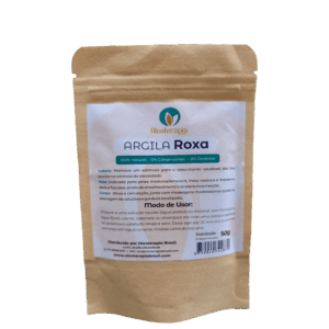 Argila Roxa Oleoterapia Brasil 100% natural rosto cabelo e corpo 50g