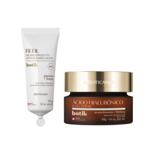 Combo Botik Ácido Hialurônico Gel Creme Facial Firmador 40g Refil 40g