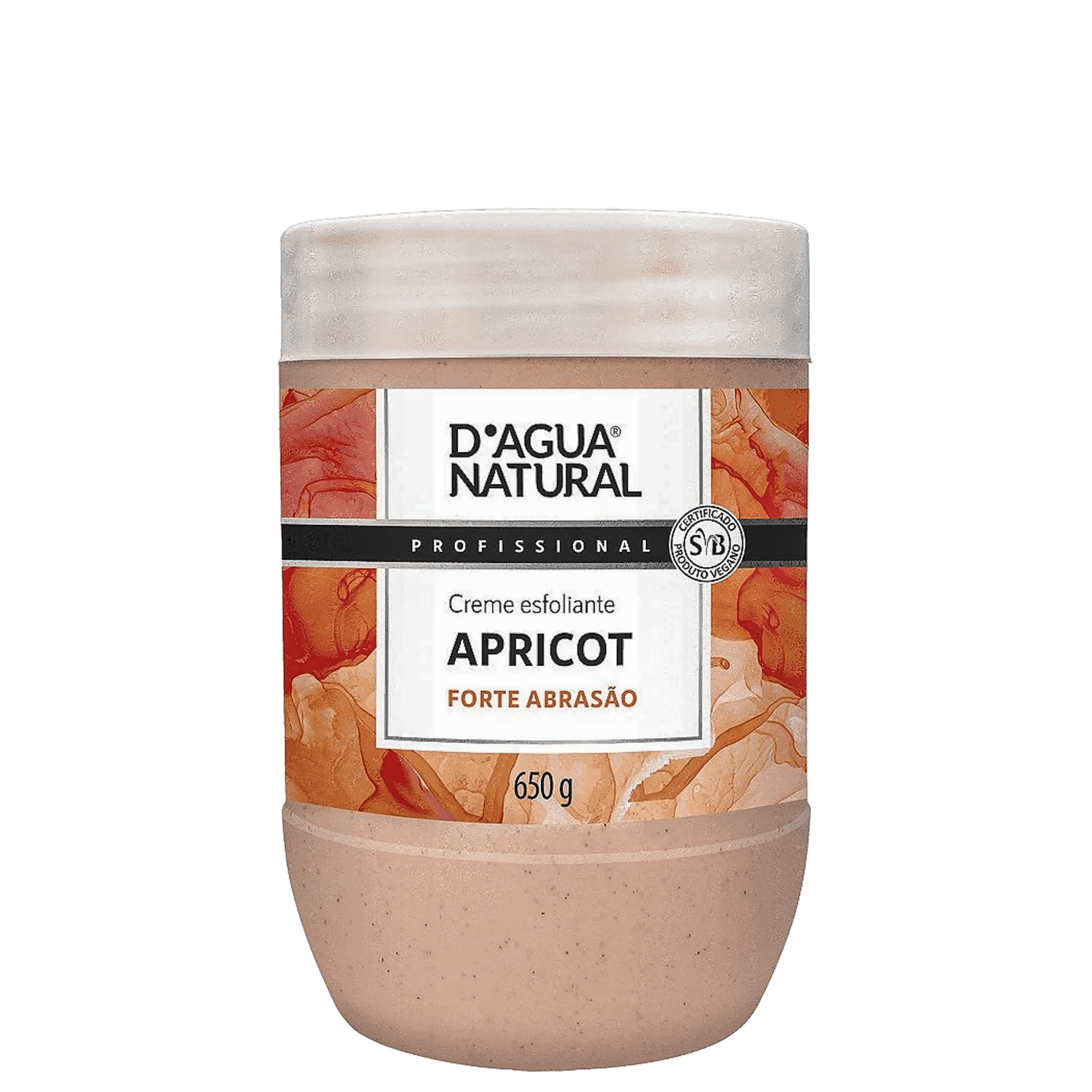 Creme Esfoliante D´agua Natural Apricot Forte Abrasão Corporal 650g