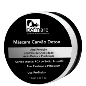 Máscara Facial Dermare Carvão Detox 180g