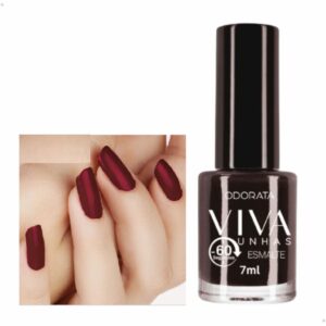 Esmalte 60 Segundos ODORATA Viva Unhas Vermelho Café 7ml