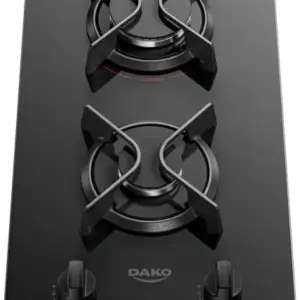 Cooktop a Gás Dako 2 Bocas Preto com Mesa de Vidro Bivolt Supreme
