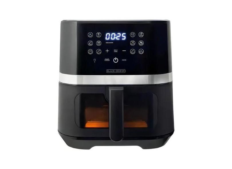 Fritadeira Air Fryer Digital Black+Decker Com Visor Frontal 7L Preta 220V