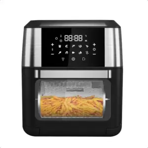 Fritadeira Elétrica Tronos Oven Fry Sem Óleo Aairfryer Oven 3 em 1 Touch Preto 1700W 127V 12L RC02