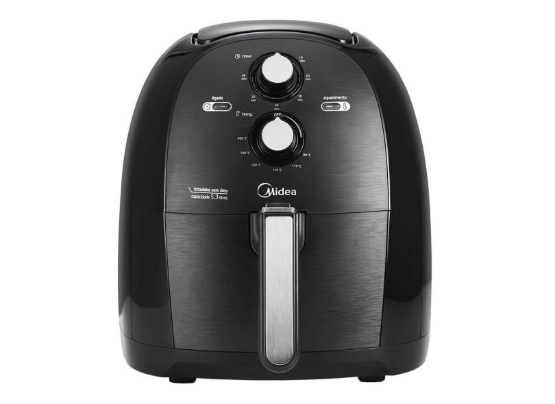 Fritadeira Airfryer Midea 5.3L Preta