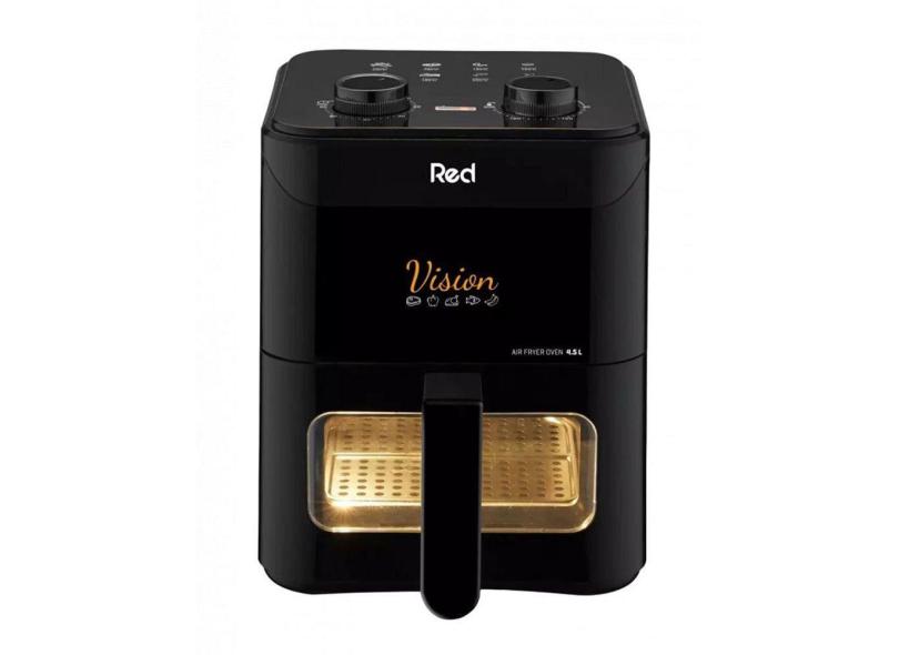 Fritadeira Elétrica Sem Óleo Oven Air Fryer Red Mobile Vision AF450 4.5L
