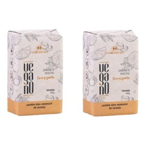 Kit Sabonetes em Barra Madressenza Vegano Laranja 2x180g