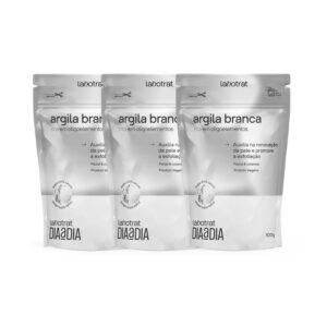 Kit Argilas Branca Pó Esfoliante Facial Corporal Labotrat 3 unidades