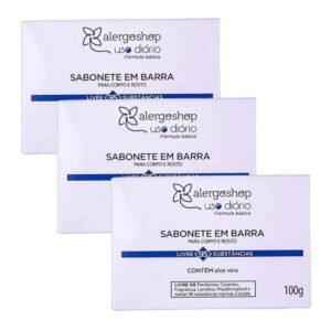 Kit Sabonete em Barra Alergoshop Uso Diário 3x100g