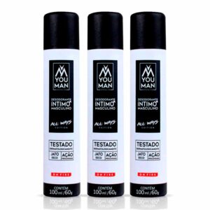 Kit Desodorante Íntimo Masculino You Man All Ways 3 unidades 100ml