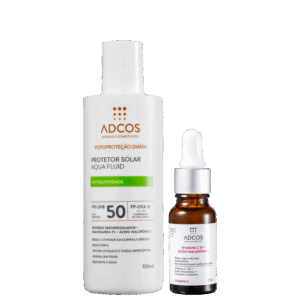 Kit Adcos Aqua Fluid FPS50 Vitamina C 15 2 Produtos