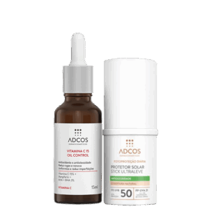 Kit Adcos Vitamina C Stick Ultraleve FPS50 Beige 2 Produtos