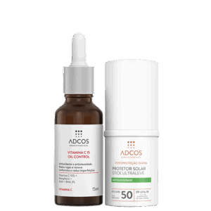 Kit Adcos Vitamina C Stick Ultraleve FPS50 Incolor 2 Produtos
