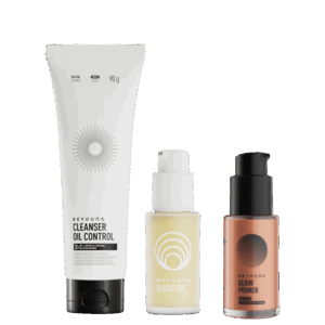 Kit Beyoung Básico Bronze Cleanser Oil Control 90g Booster 30ml Glow Primer Bronze 30ml