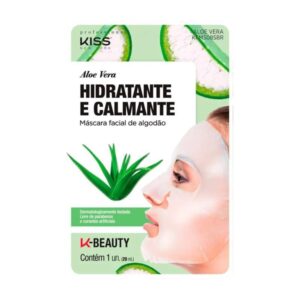 Kit Máscaras Faciais Kiss NY Aloe Vera Carvão Pepino 3 unidades