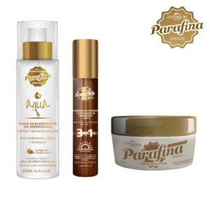 Kit Bronzeador Parafina Bronze Veloster Solar Shine AQUA Aceleradora