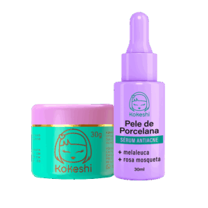 Kit Skin Care Pele de Porcelana Kokeshi e Sérum Antiacne