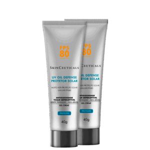 Kit SkinCeuticals UV Oil Defense FPS 80 Protetor Solar Facial 2x40g