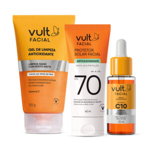 Kit Vult Facial Antioxidante Vitamina C 3 Produtos