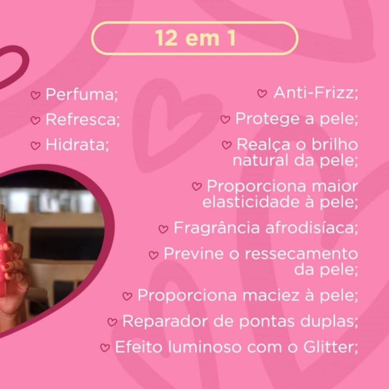 Body Splash Love Crush Momozin Corpo e Cabelo 12 em 1 120ml