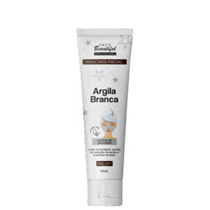 Máscara Argila Branca Facial Face Beautiful Peel Off