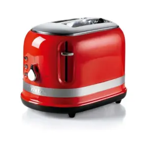 Torradeira Elétrica Ariete Moderna 6 Níveis 3 Funções Aço Inoxidável Vermelho 750W 127V