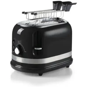 Torradeira Elétrica Ariete Moderna 6 Níveis Ejeção Automática Descongela e Aquece Preta 750W 220V