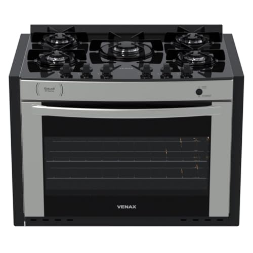 Fogao A Gas De Embutir Gaudi Prisma Vitreo Bl 5q Inox Gas Glp