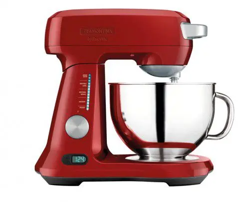 Batedeira Planetária Tramontina by Breville Mix Pro 4.7L 840W Vermelha Alumínio 127V (69015/021)