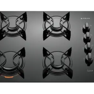 Cooktop a Gás Atlas U Top 4 Bocas Preto com Mesa de Vidro Bivolt