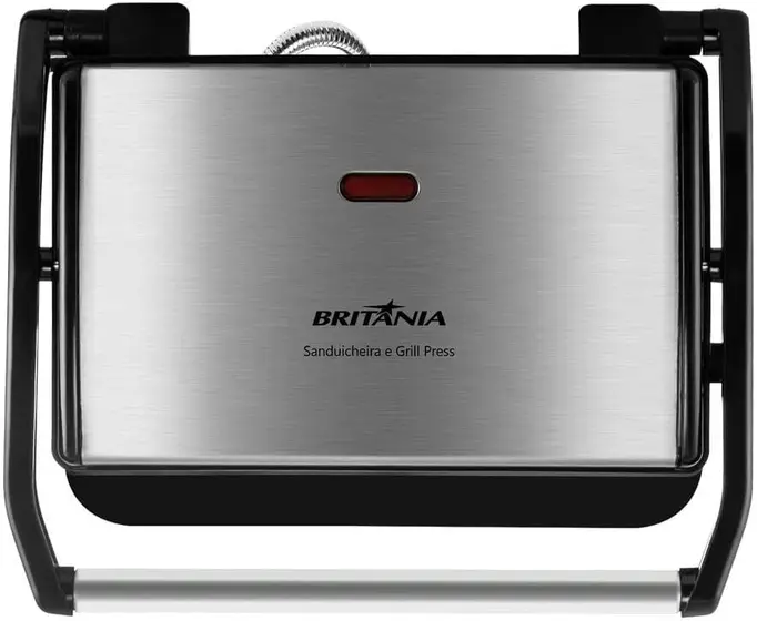 Grill e Sanduicheira Britânia Press Inox Antiaderente 110V BGR27I