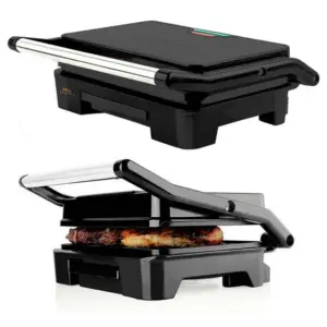 Grill Sanduicheira Mallory ChefPro Black e Inox Antiaderente com Coletor de Gordura 900W