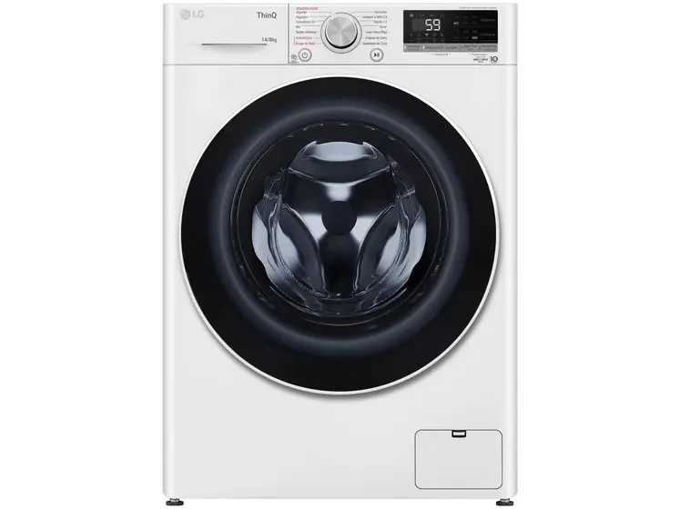 Lava e Seca LG Smart VC4 14kg Branca com Inteligência Artificial CV5014WC4