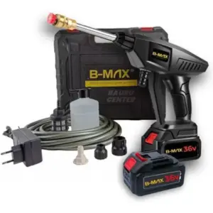 Lavadora de Alta Pressão Portátil Sem Fio Recarregável 36V com 2 Baterias