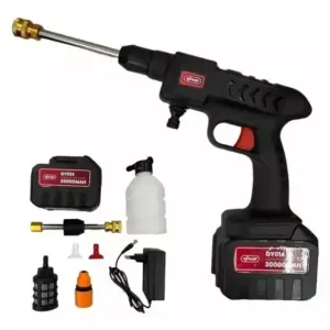 Lavadora de Alta Pressão Portátil Turbo Recarregável 21V 30.000Ah com 3 bicos GYY014