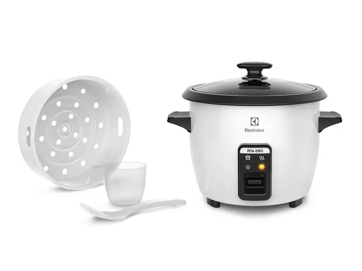 Panela de Arroz Elétrica Electrolux 7 Xícaras a Vapor Branca 110V RCB50