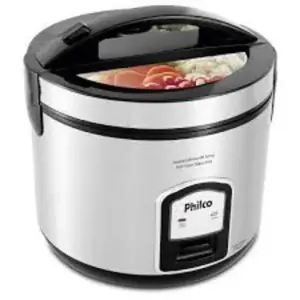 Panela de Arroz Elétrica Philco 5 Xícaras com Visor Glass Inox PH5P